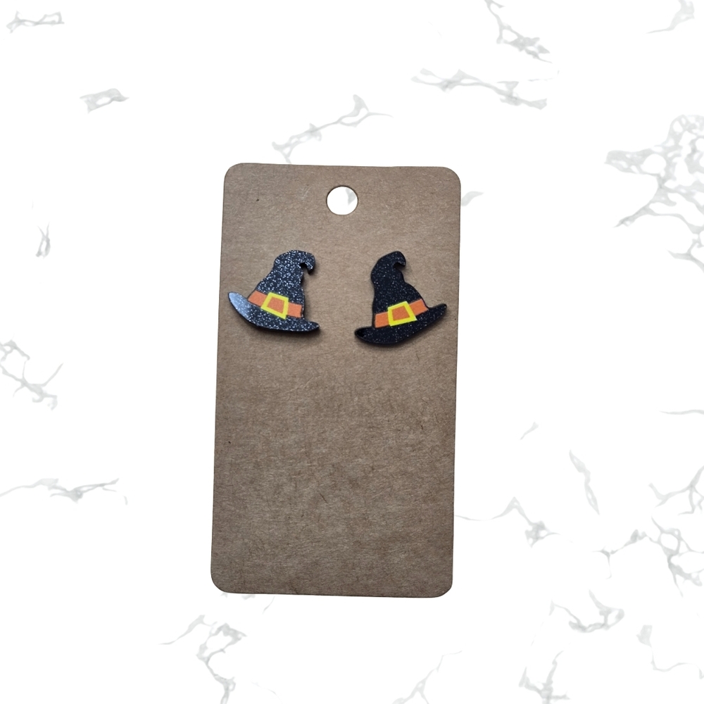 Black Witch Hat Earrings